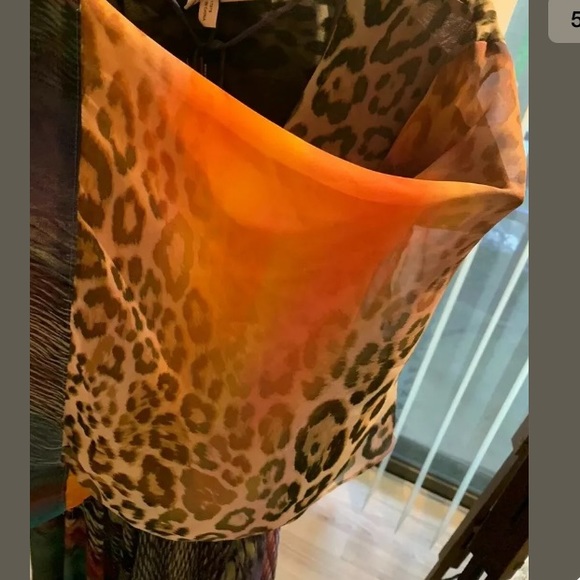 New Diane Freis Original Animal Chiffon Print S M - Picture 7 of 7